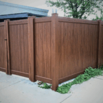 Wood fence installation