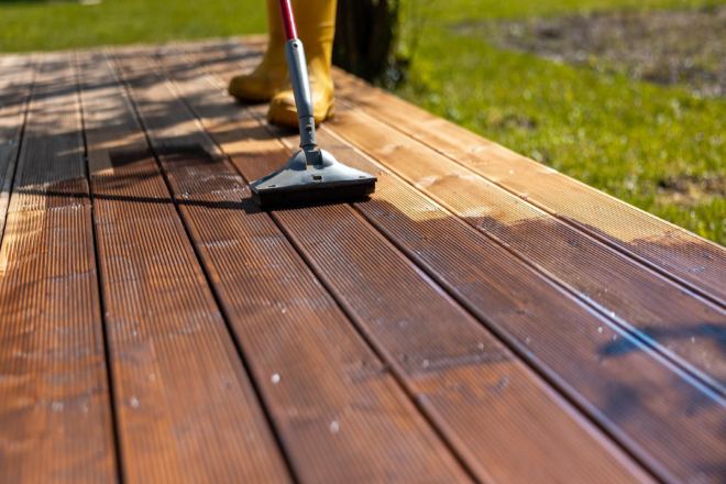 Reapply Deck Stain UV Protection