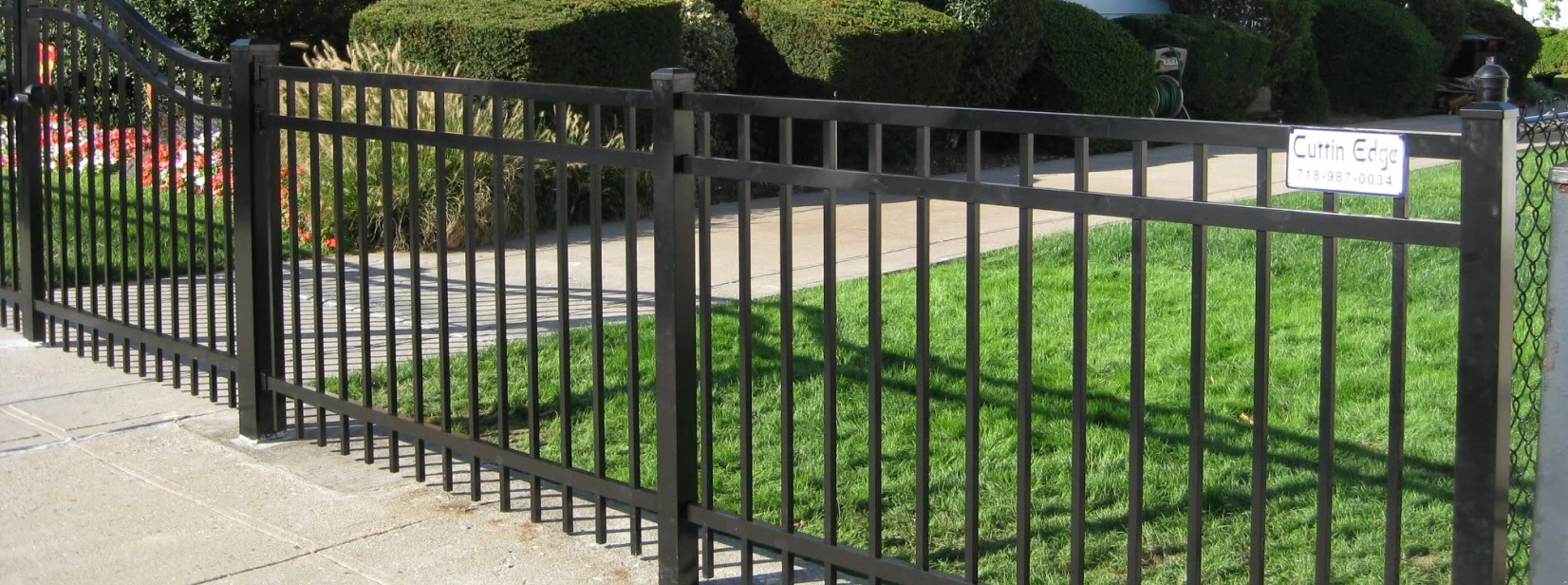 Aluminum Fence on Sloped Staten Island Property